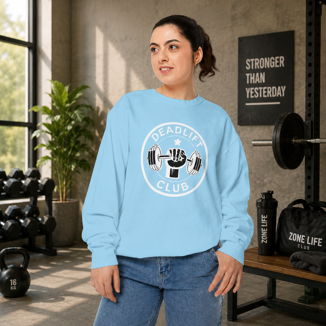 Deadlift Club Sweatshirt | Vintage Weightlifting Crewneck