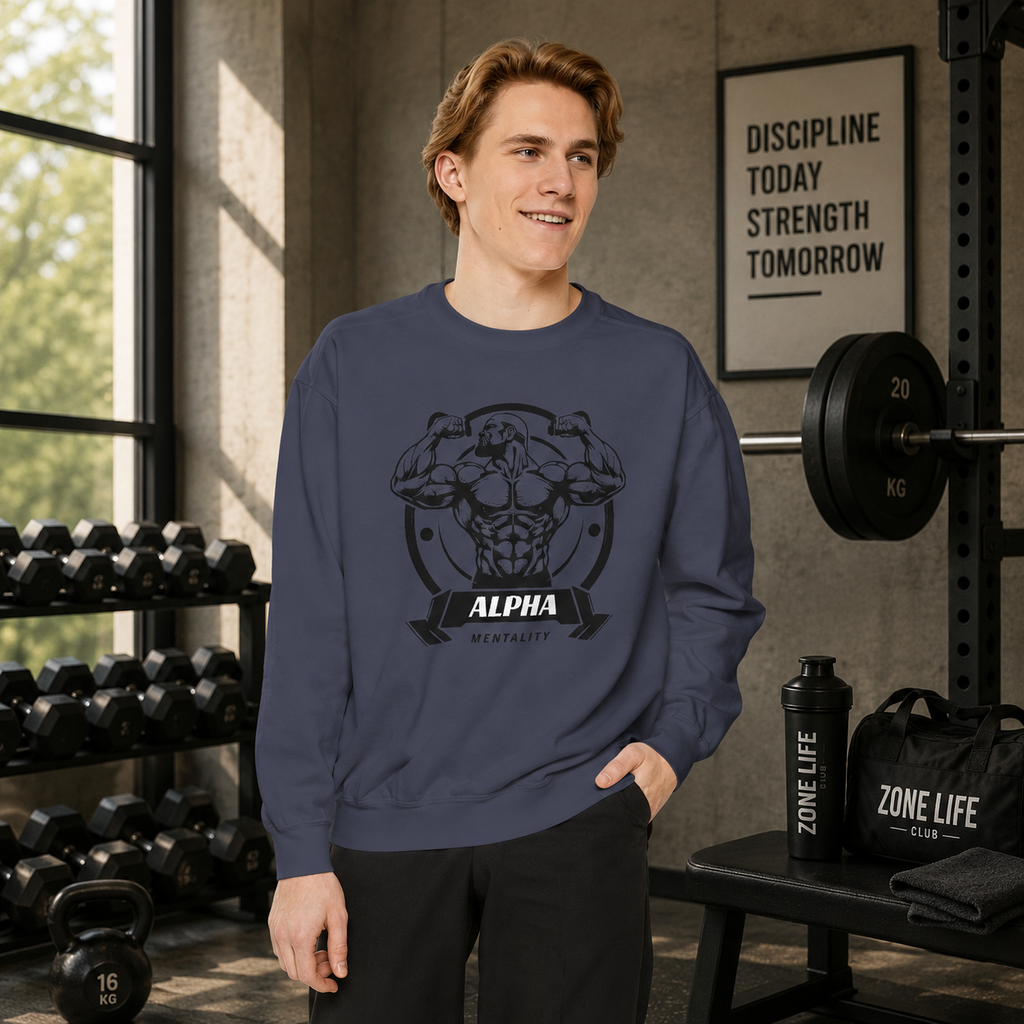 Alpha Mentality Sweatshirt | Muscular Gym Crewneck