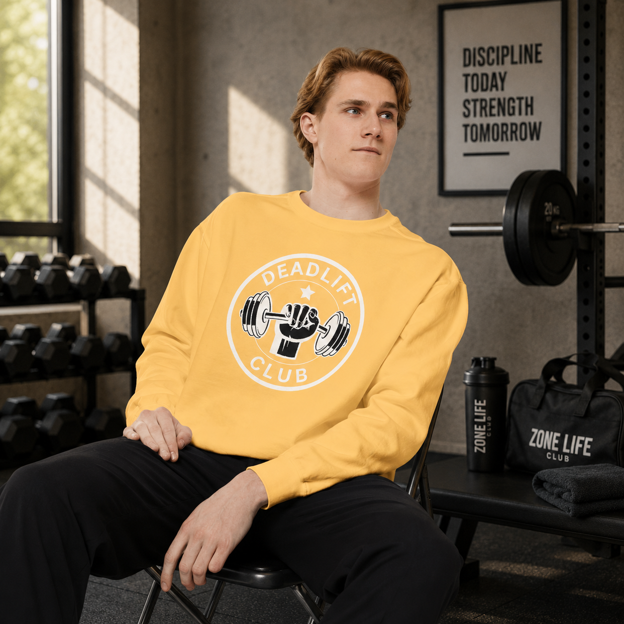 Deadlift Club Sweatshirt | Vintage Weightlifting Crewneck