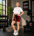 Tech-Stripe Women's Biker Shorts | Graphic Activewear