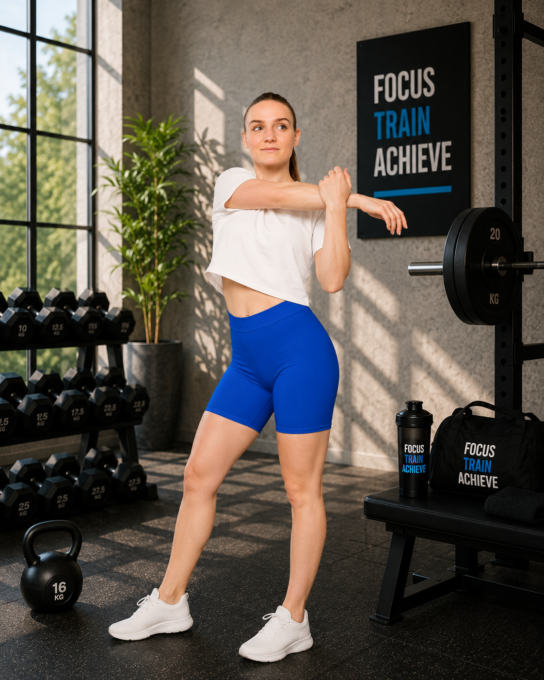 Women's Biker Shorts | Royal Blue Compression Activewear