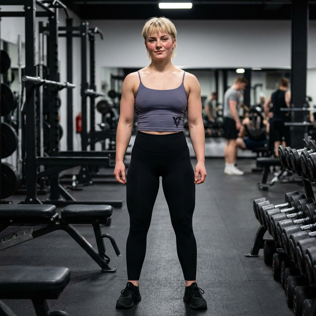 Luxe Sports Bra — Vantacore Logo Cropped Strappy Activewear