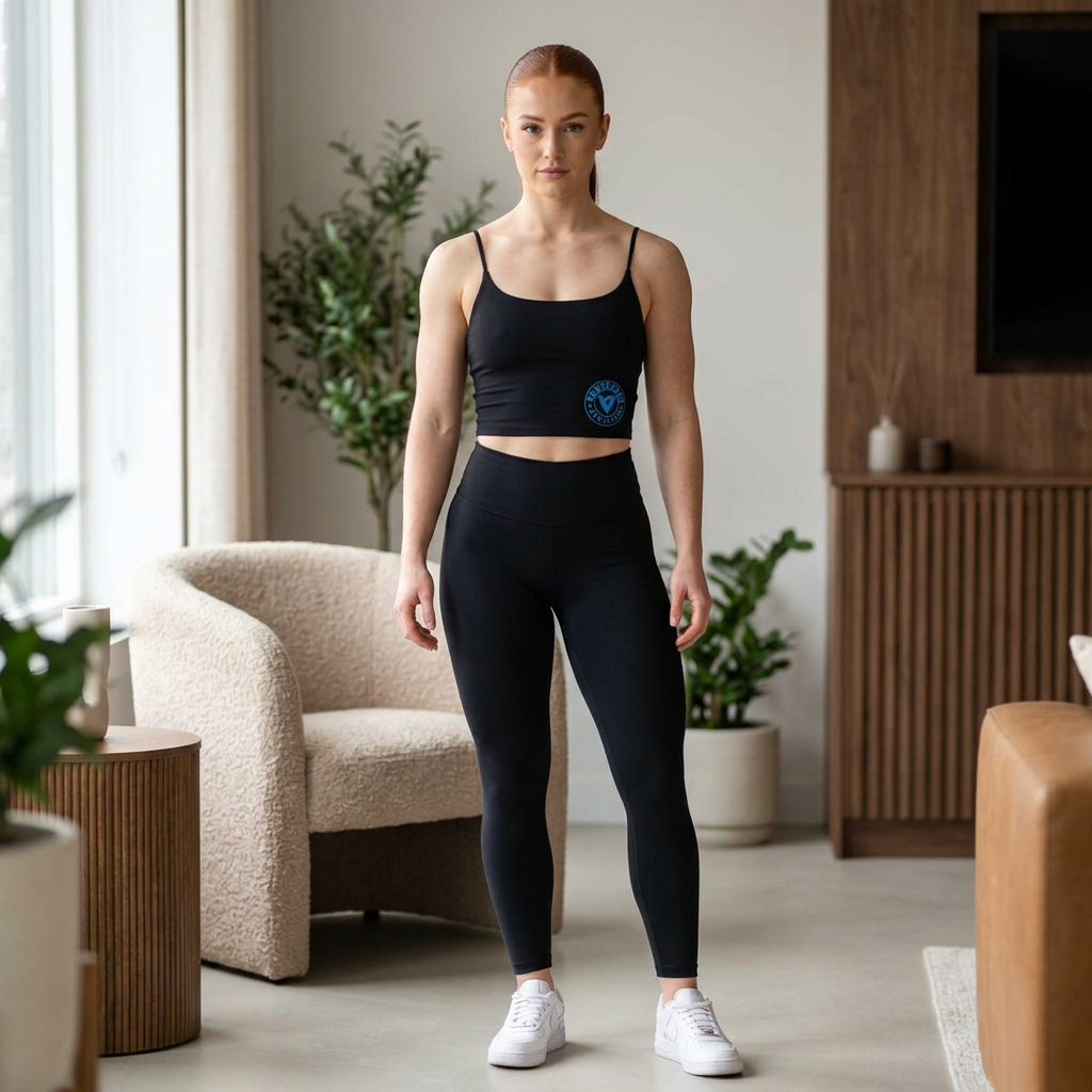 Luxe Women's Crop Bra — Minimal Athletic Logo Sports Bralette