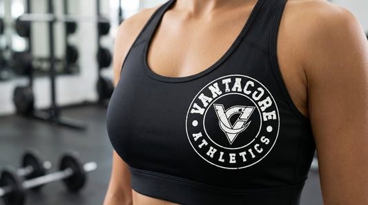 Women's Luxe Bra — Minimal Athletic Crop with Heart Logo