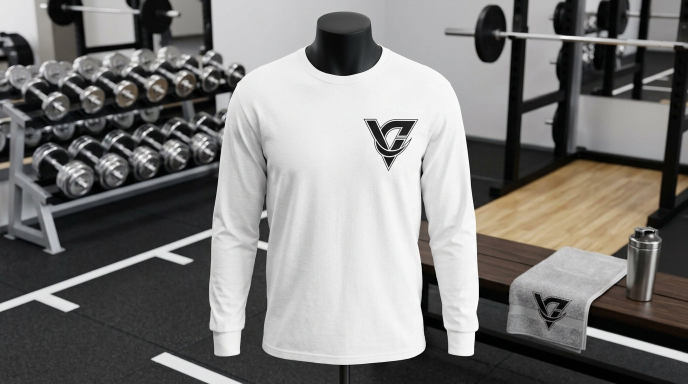 Vantacore Athletics Long Sleeve T-Shirt — Retro Logo Chest & Back