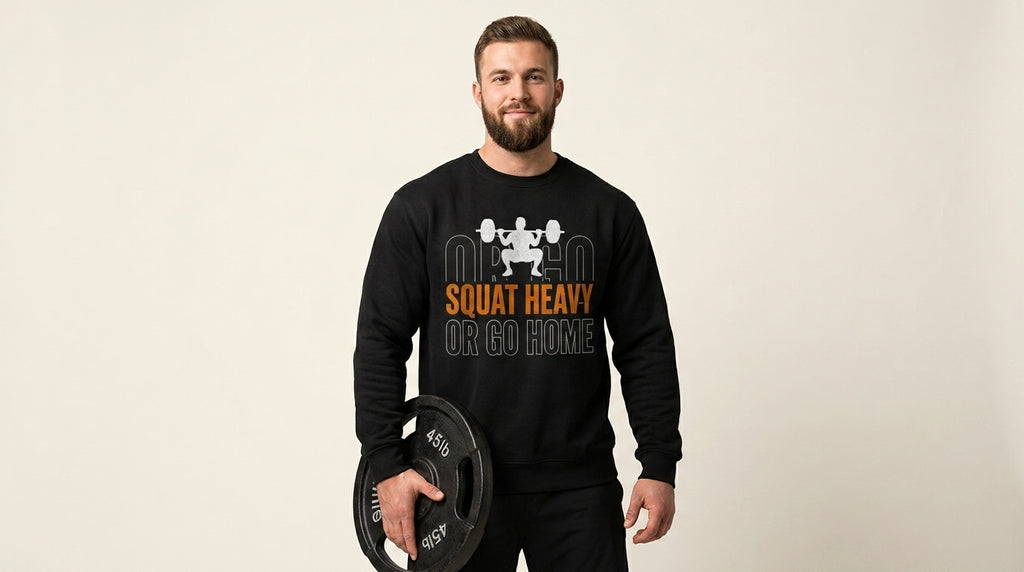 Squat Heavy or Go Home Sweatshirt by Vantacore Athletics