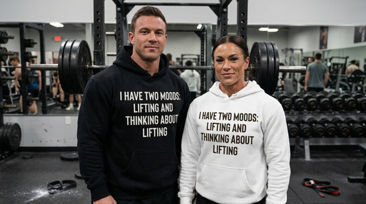 Hoodie — “I Have Two Moods: Lifting and Thinking About Lifting” Gym Pullover