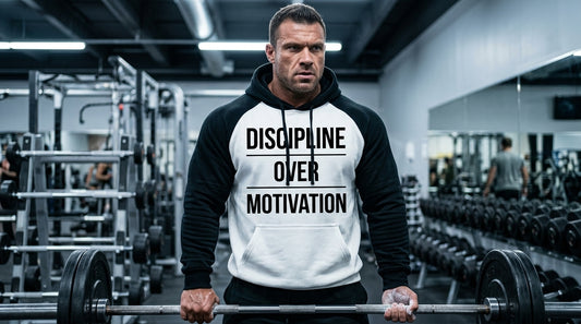 Discipline Over Motivation Hoodie — Minimal Motivational Pullover