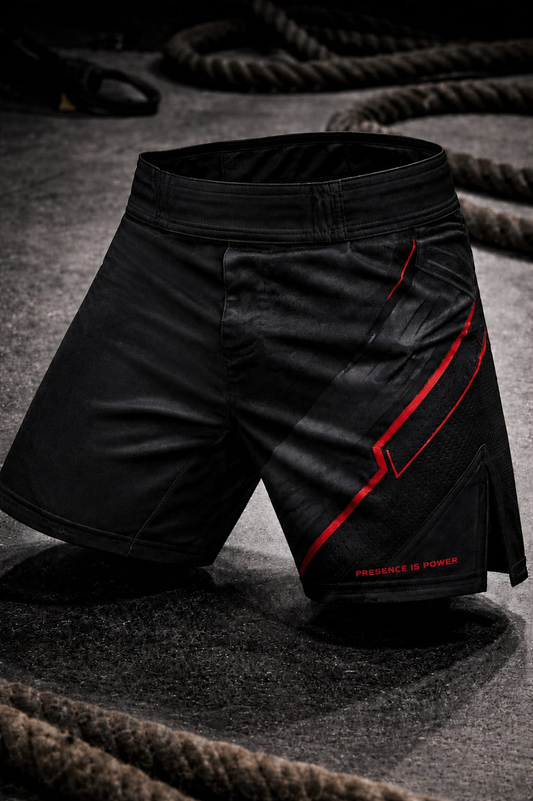 Men's Red Black Athletic Lightweight Sports & Lounge Wear Shorts — No Pockets