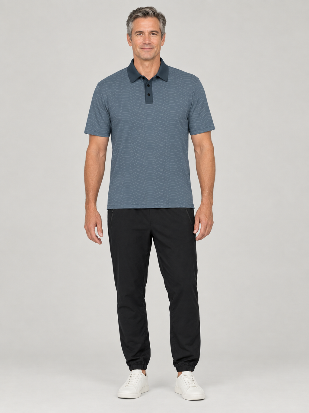 Classic Striped Polo Shirt – Men's Casual Golf & Work Polo