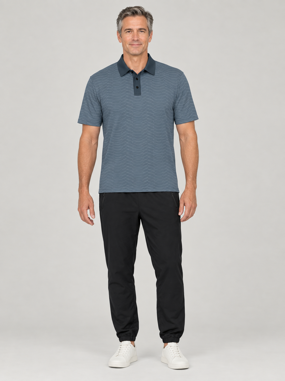 Classic Striped Polo Shirt – Men's Casual Golf & Work Polo