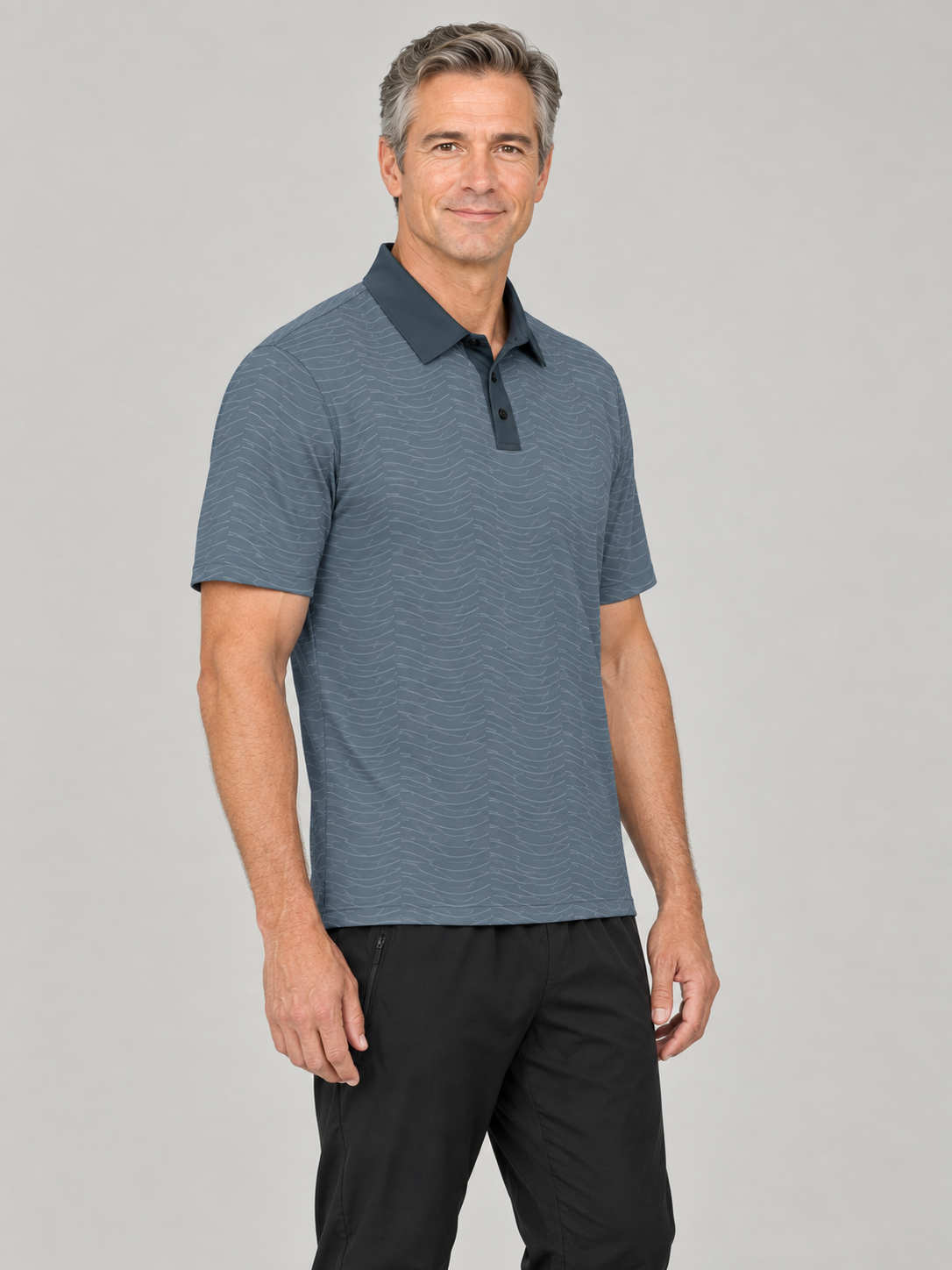 Classic Striped Polo Shirt – Men's Casual Golf & Work Polo