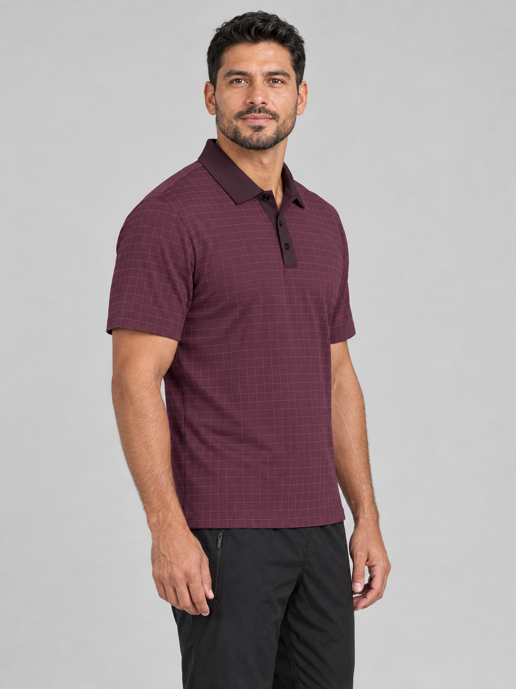 Classic Maroon Polo Shirt — Men's Casual Collared Shirt