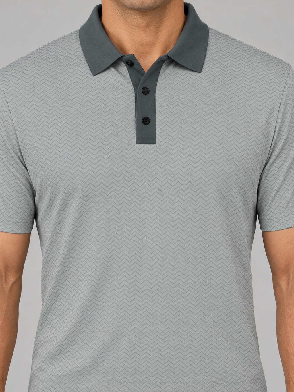 Classic Grey Polo Shirt — Men's Casual Collared Tee
