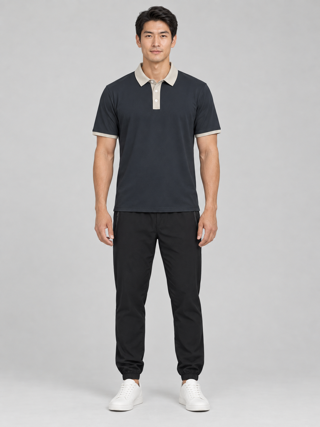 Classic Contrast Collar Polo Shirt — Men's & Women's Casual Golf Tee