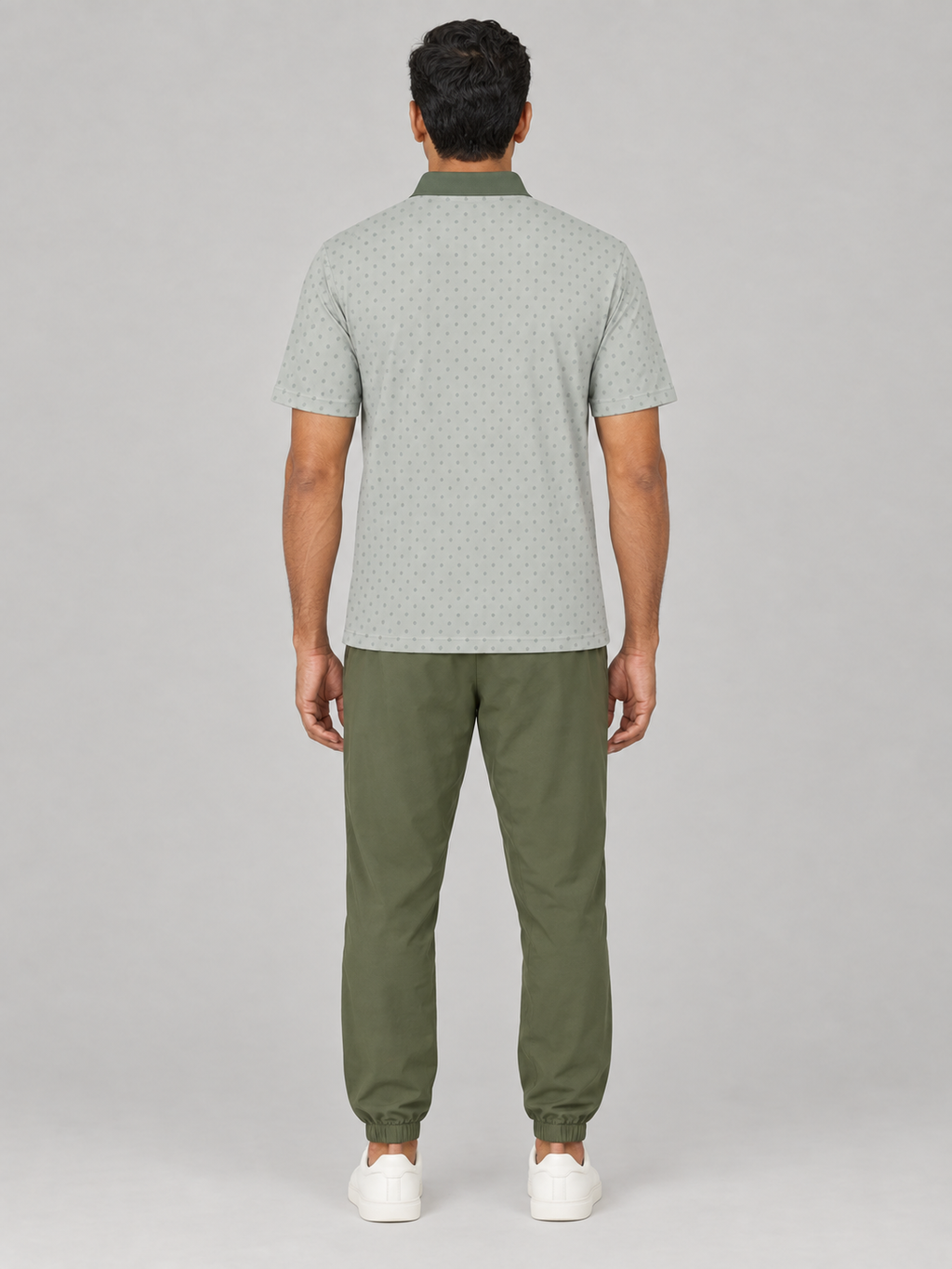 Subtle Geo Pattern Polo Shirt
