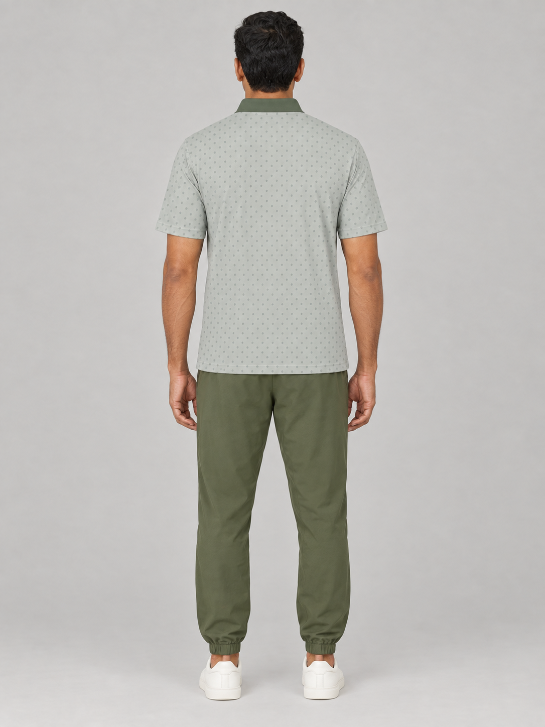 Subtle Geo Pattern Polo Shirt