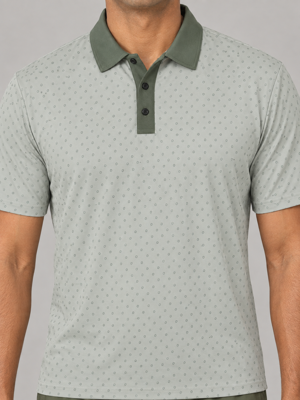 Subtle Geo Pattern Polo Shirt