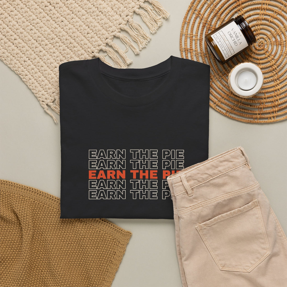 Earn The Pie | Men's Graphic Gym T-Shirt