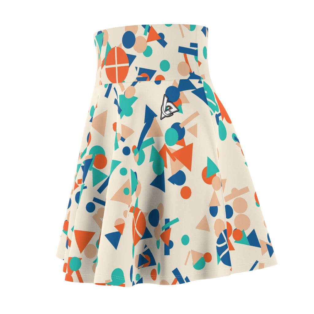 Basketball Papaya Splash Confetti Pop Women's Athletic Skater Skirt