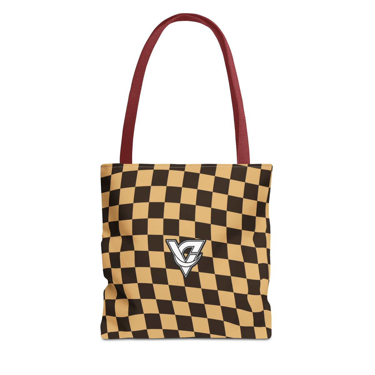 Desert Warp Check Tote Bag — All-Over Print Gym & Everyday Tote