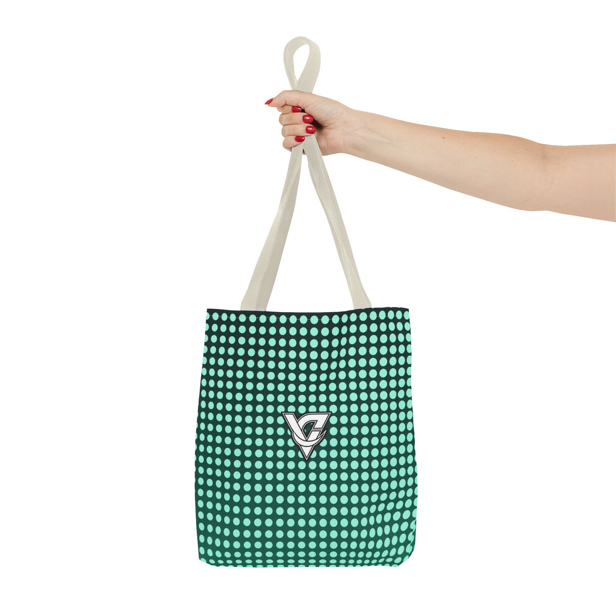 Mint Halftone Tote Bag — All-Over Print Gym & Everyday Tote