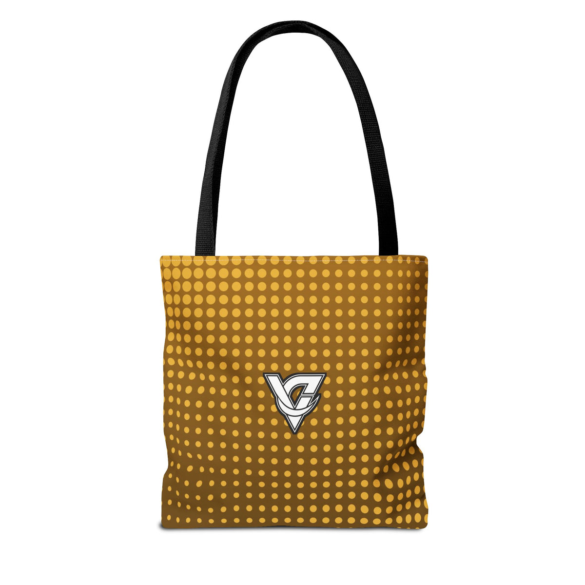 Harvest Gold Halftone Tote Bag — All-Over Print Gym & Everyday Tote