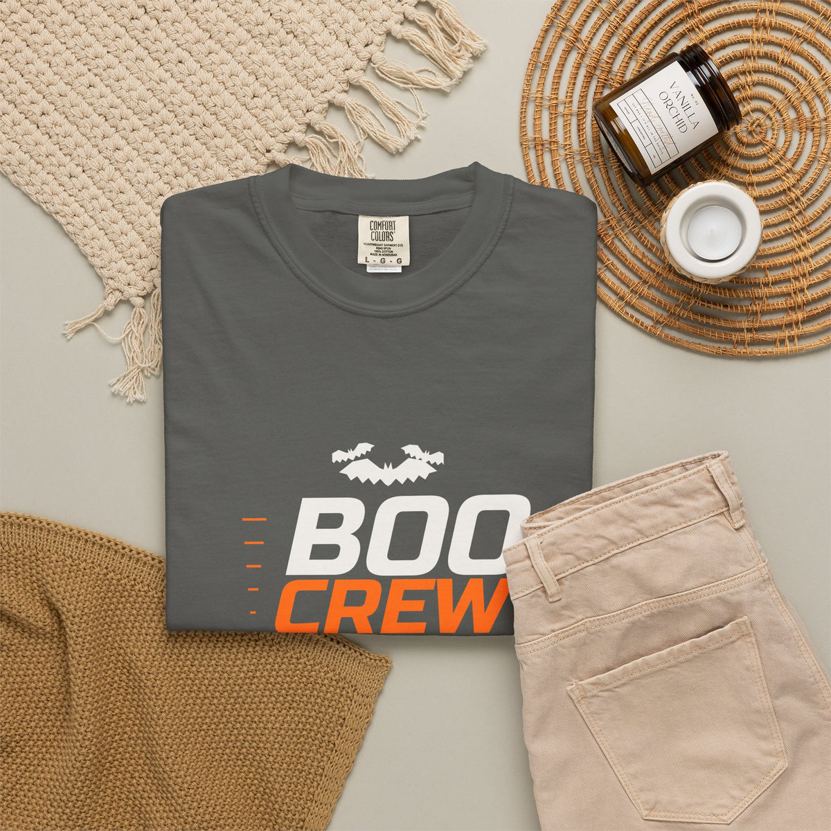 Boo Crew | Women's Halloween Garment-Dyed Graphic Tee