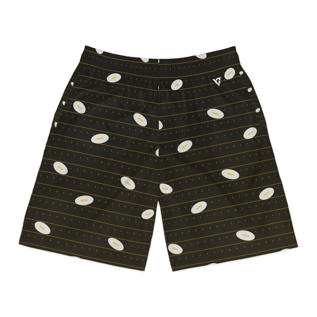 Football Gold Rush Gridiron Men's Athletic Shorts with Pockets