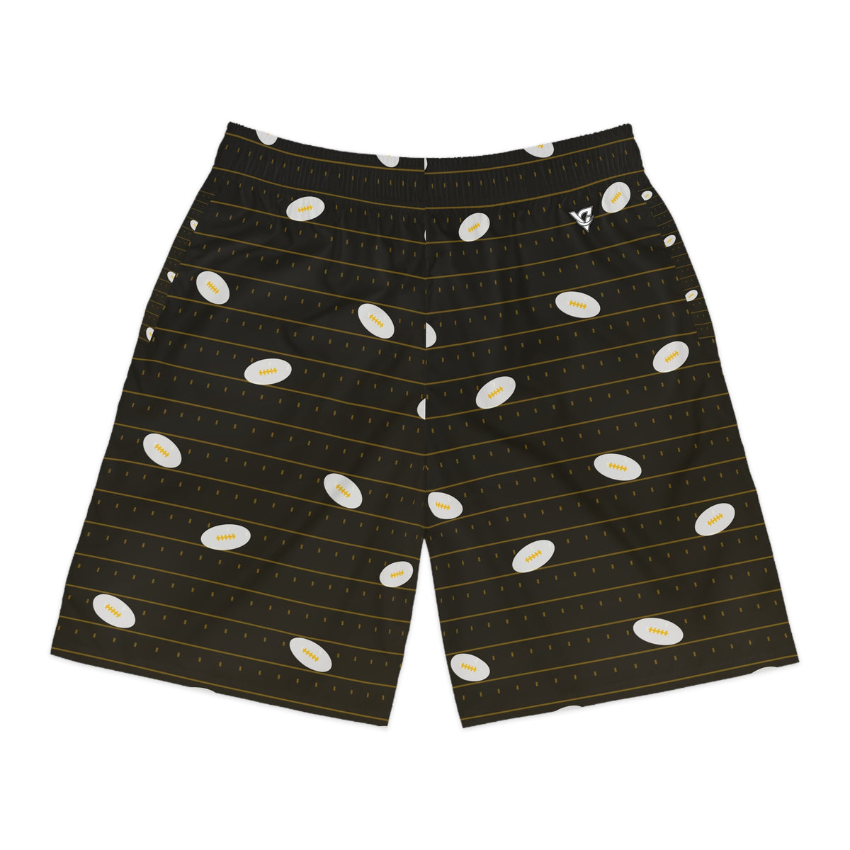 Football Gold Rush Gridiron Men's Athletic Shorts with Pockets