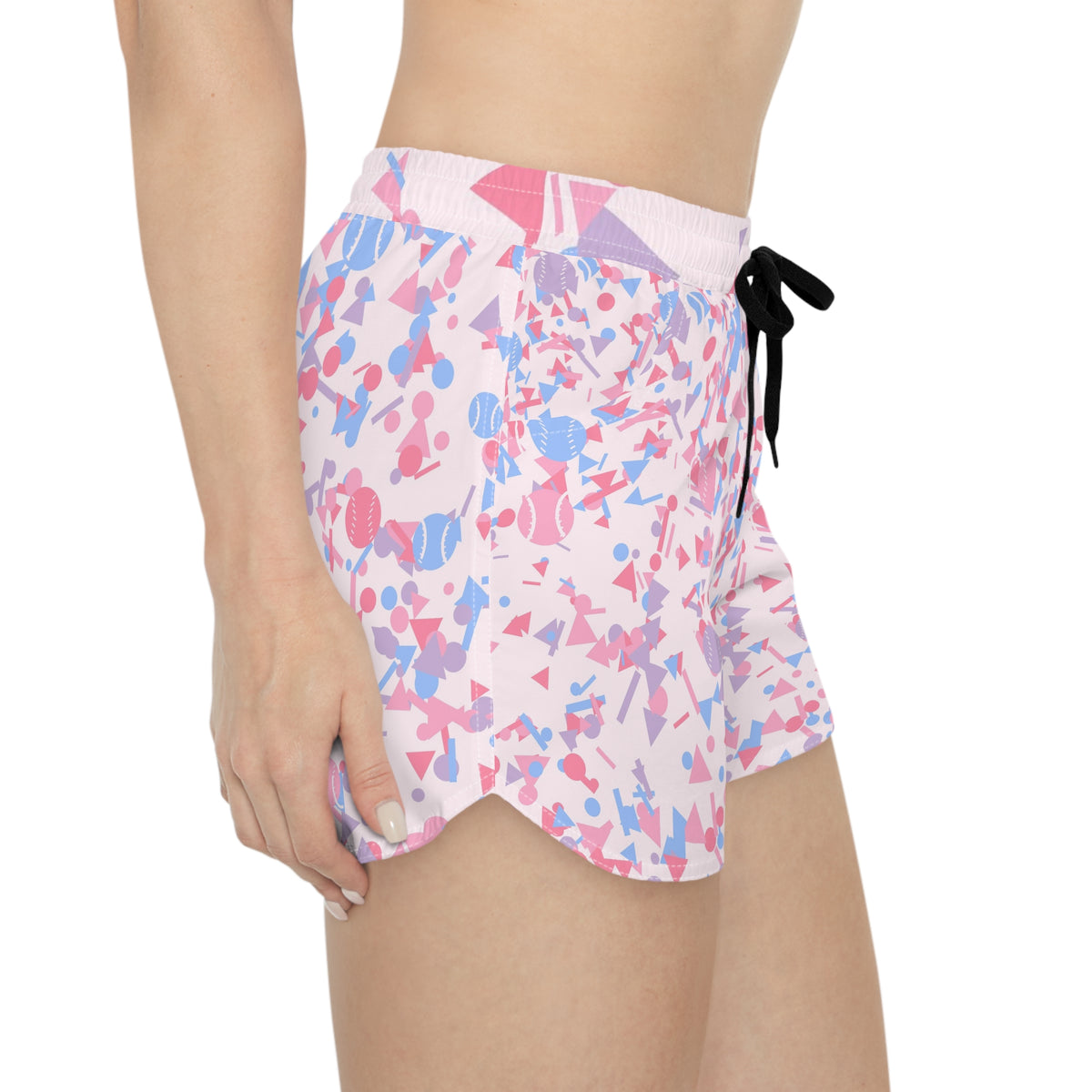 Baseball & Softball Cotton Candy Confetti Pop Women's Athletic Shorts with Pockets