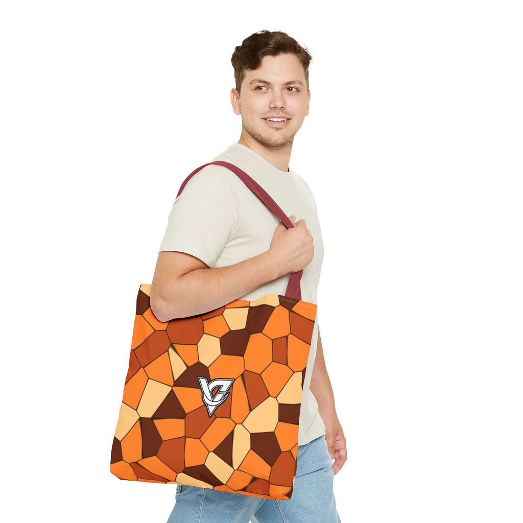 Pumpkin Mosaic Tote Bag — All-Over Print Gym & Everyday Tote