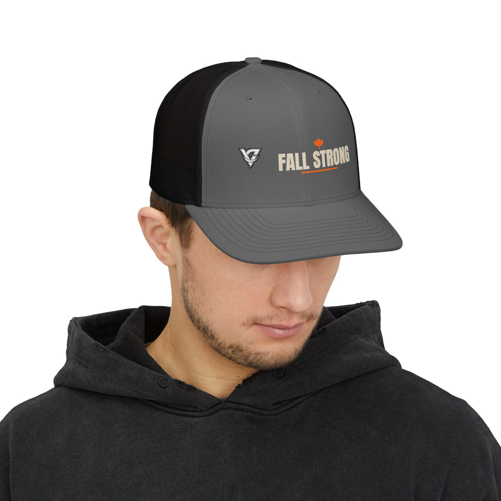 Fall Strong Trucker Cap — Vantacore Snapback Hat