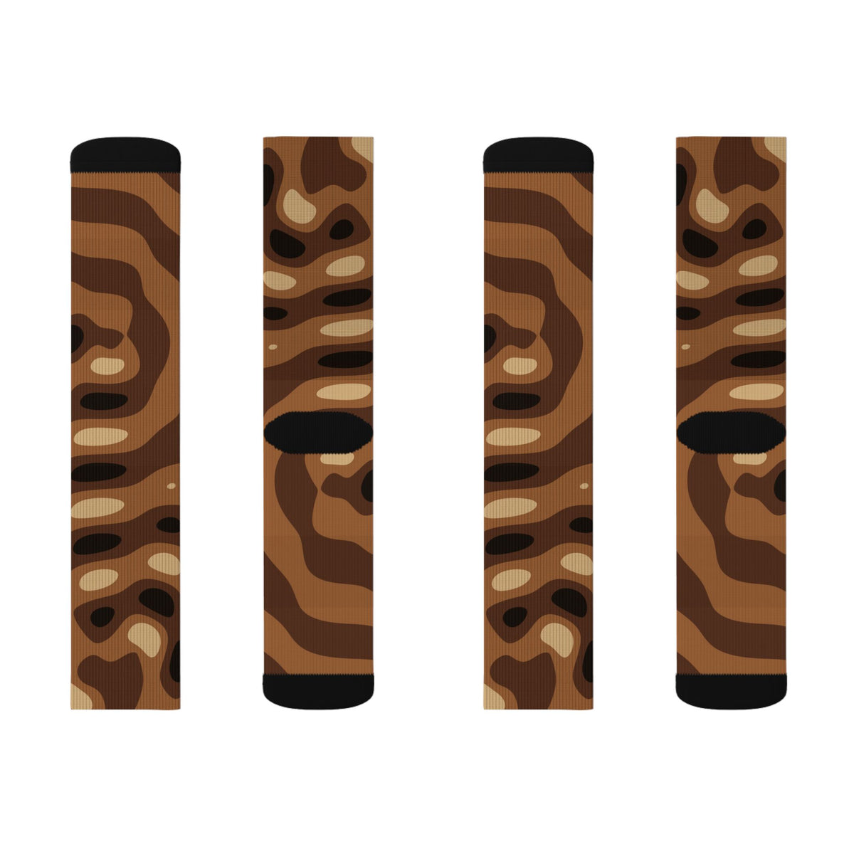 Chestnut Ripple Athletic Crew Socks