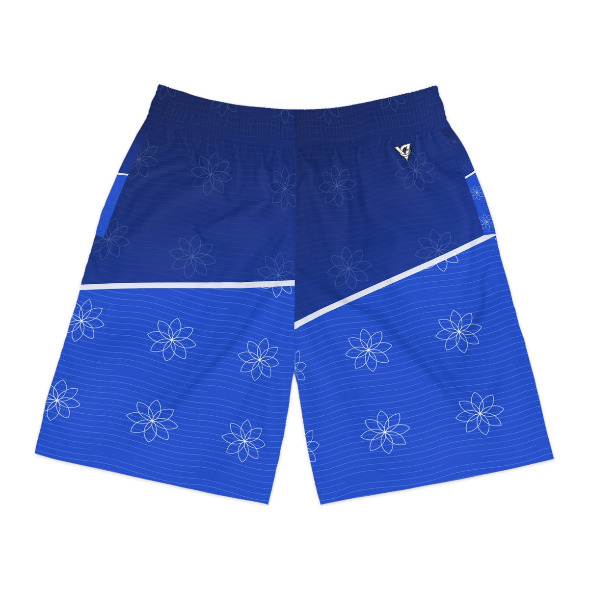 Yoga Royal Ice Flow Lotus Men's Athletic Shorts with Pockets