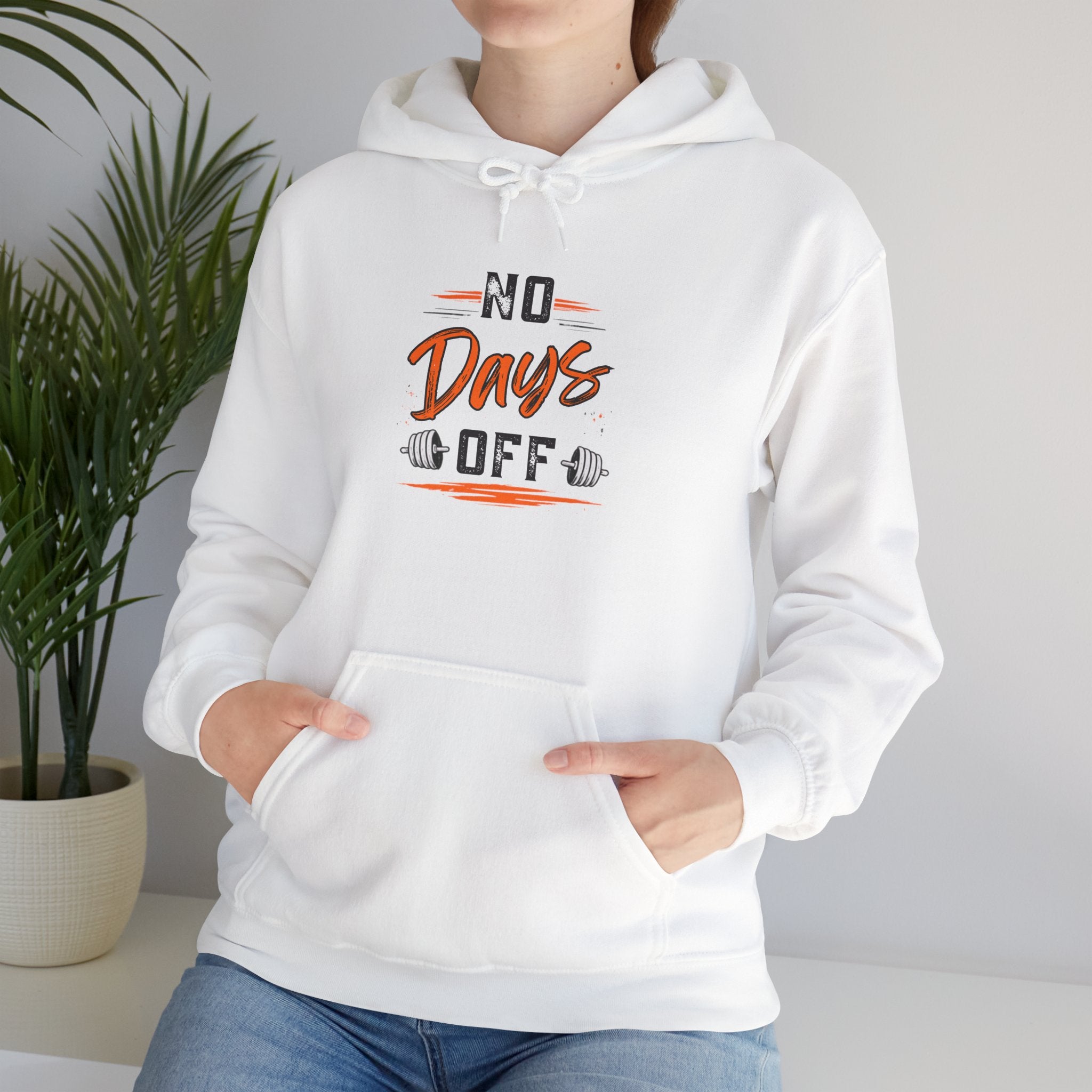 No Days Off | Heavy Hooded Sweatshirt