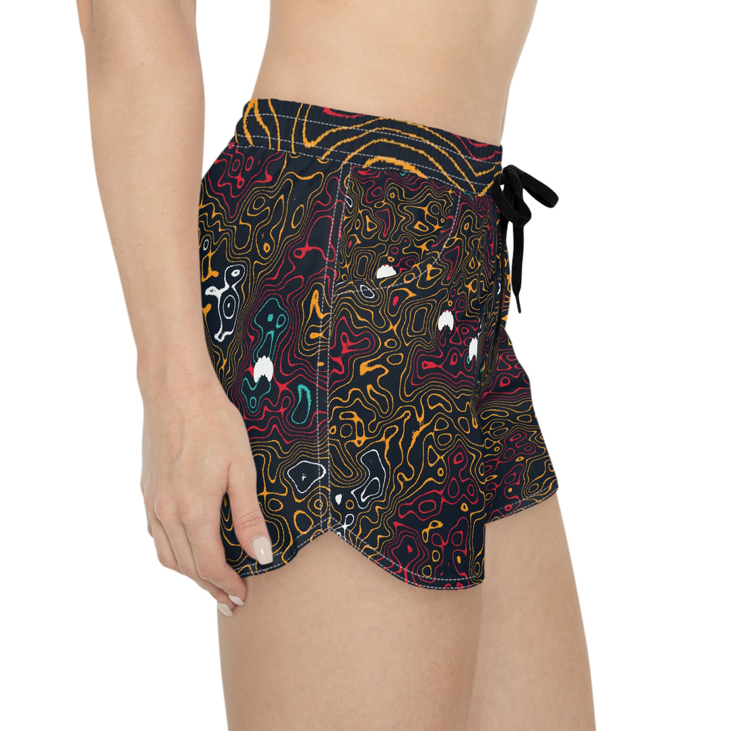 Yoga Aqua Volt Topo Trail Women's Athletic Shorts with Pockets