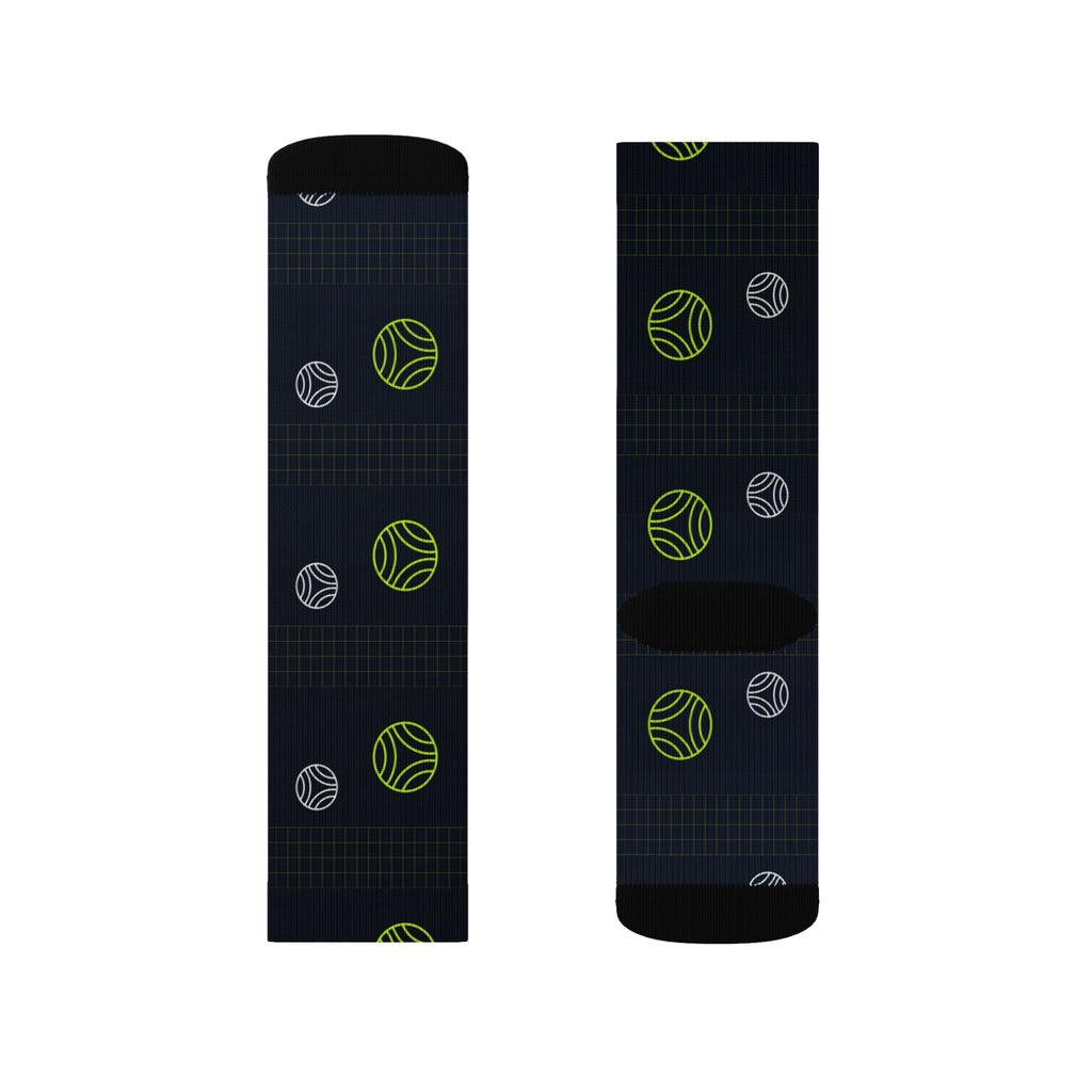 Volleyball Volt Night Spike Panel Athletic Crew Socks