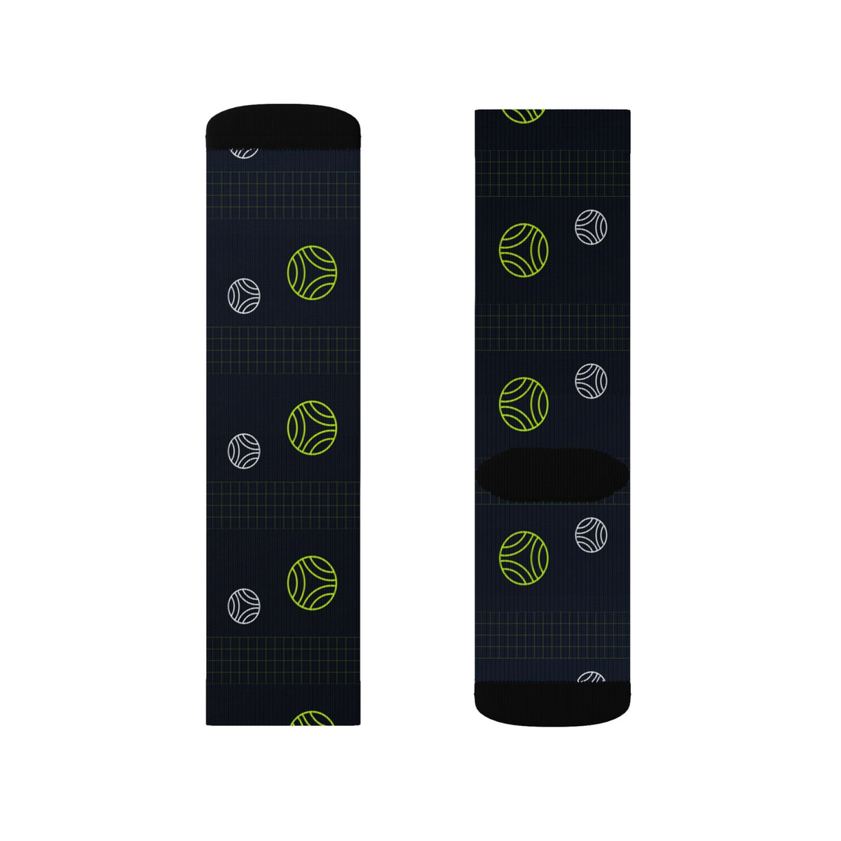 Volleyball Volt Night Spike Panel Athletic Crew Socks