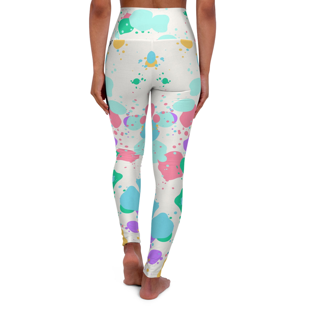 Pastel Splatter High-Waisted Yoga Leggings