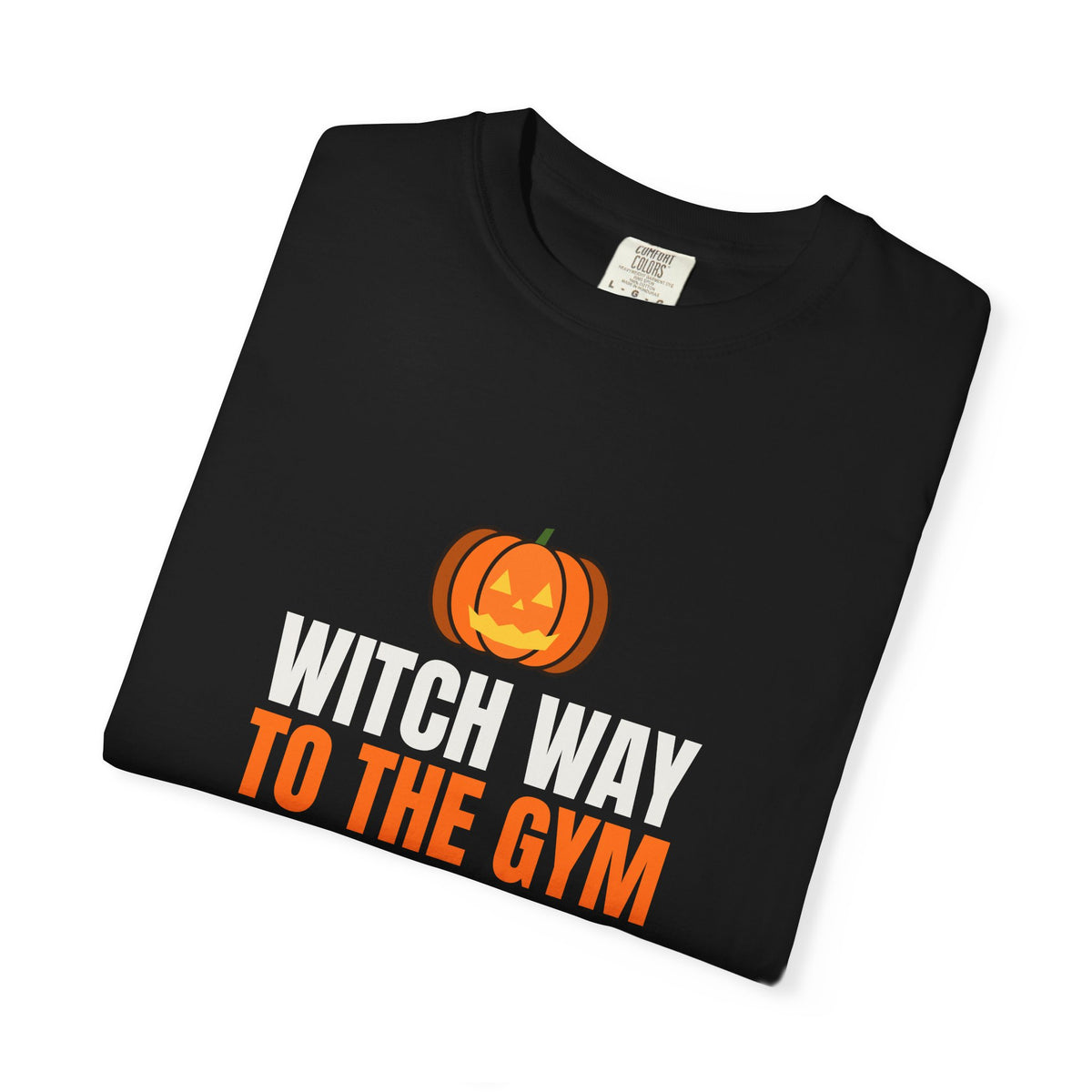 Witch Way To The Gym | Women's Halloween Garment-Dyed Graphic Tee