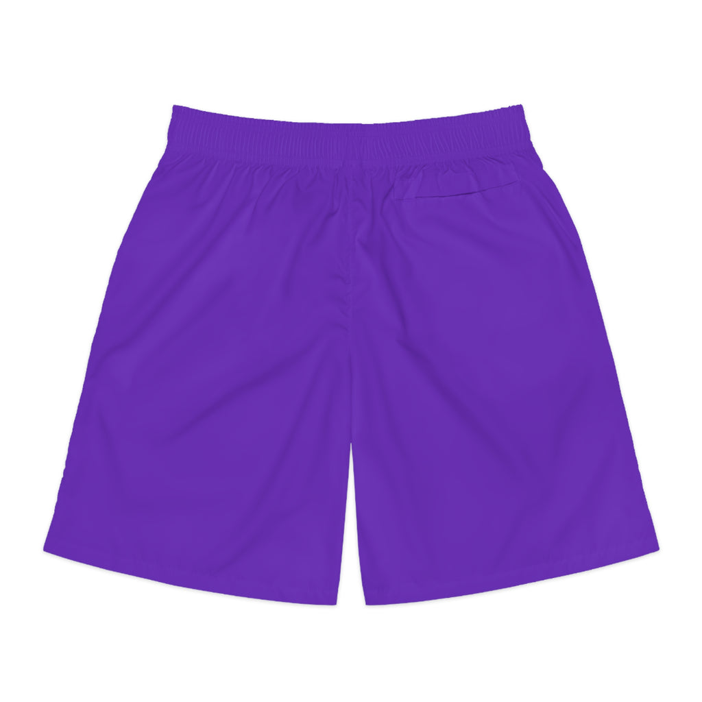 Vantacore Solid Purple Men's Athletic Shorts with Pockets