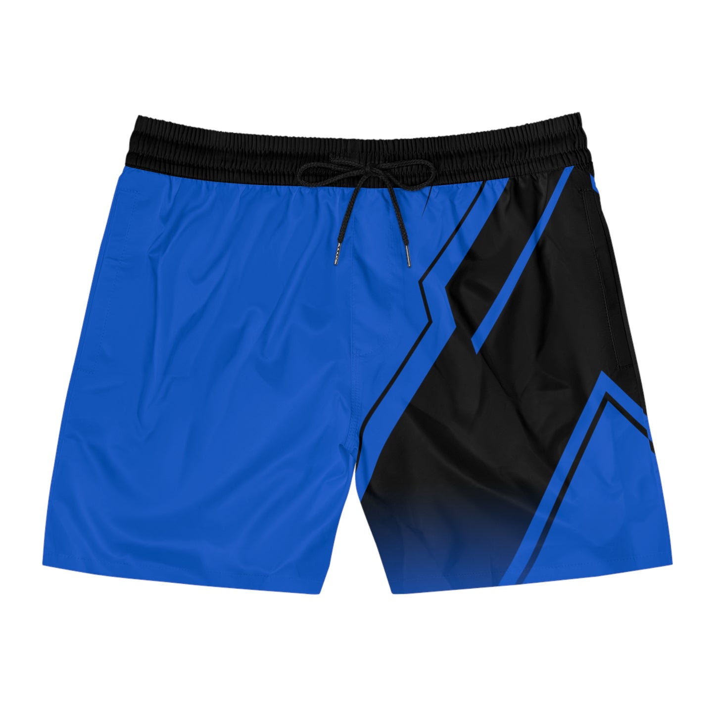 Men's Blue Abstract Athletic Jogger Shorts - No Pockets
