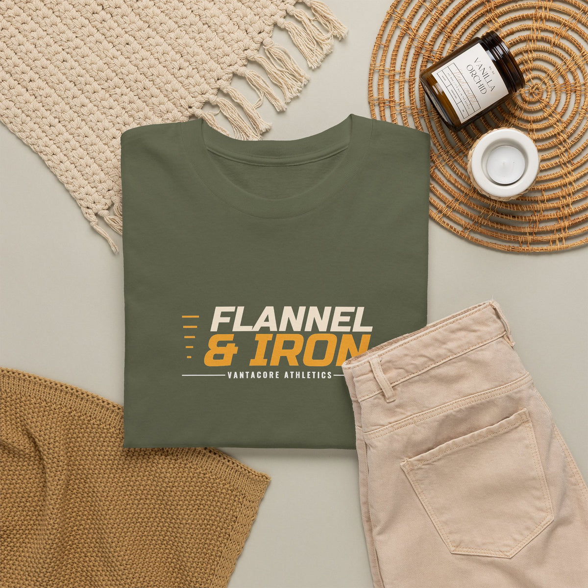Flannel & Iron | Men's Graphic Gym T-Shirt