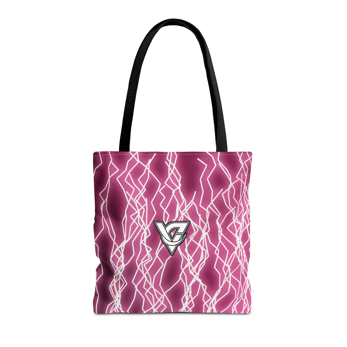 Hot Pink Lightning Tote Bag — All-Over Print Gym & Everyday Tote