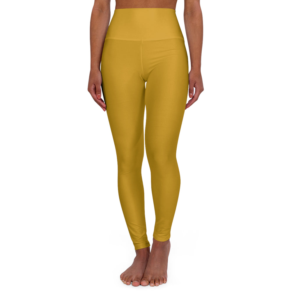 Mustard Gold Essential High-Waisted Yoga Leggings