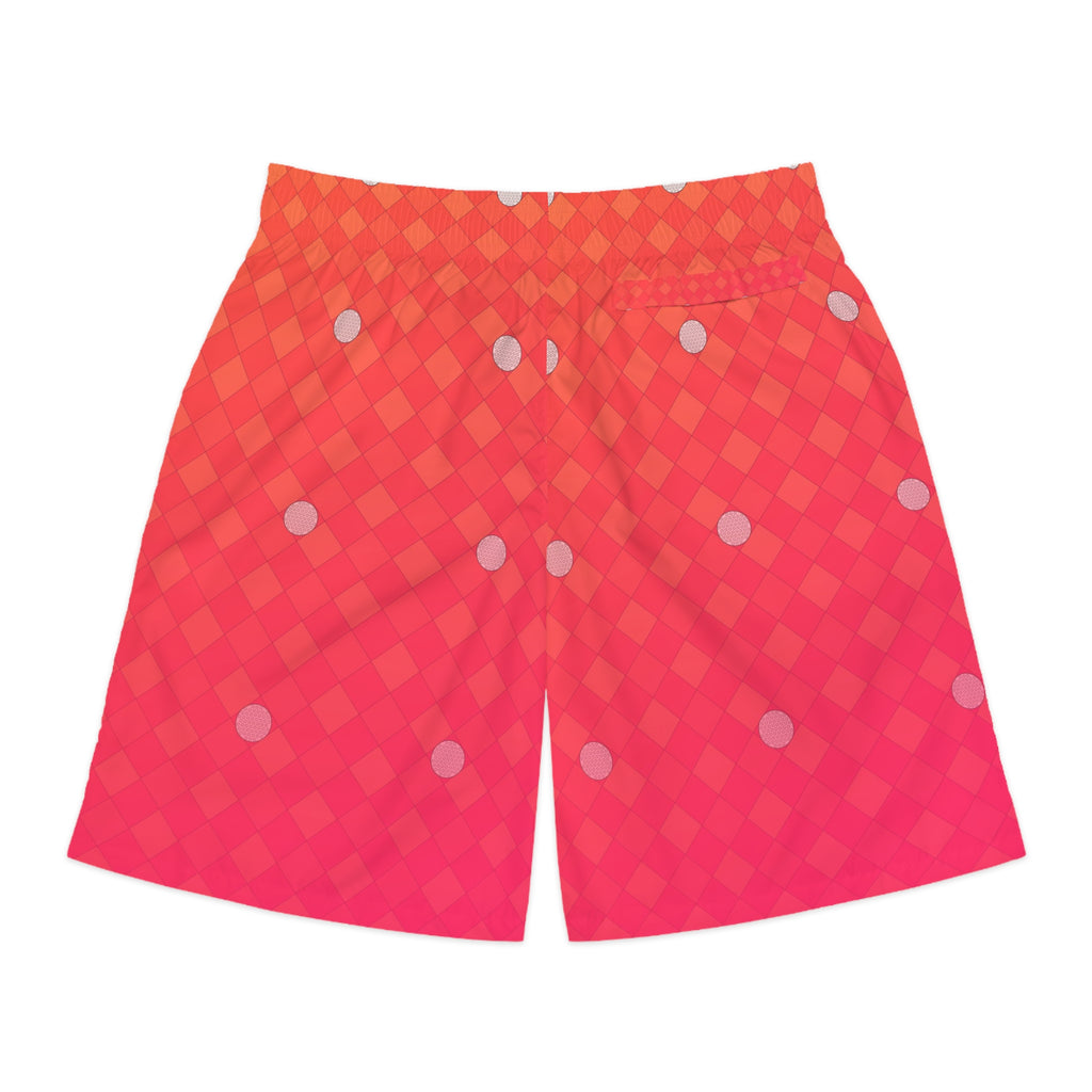 Golf Sunset Fade Dimple Links Men's Athletic Shorts with Pockets