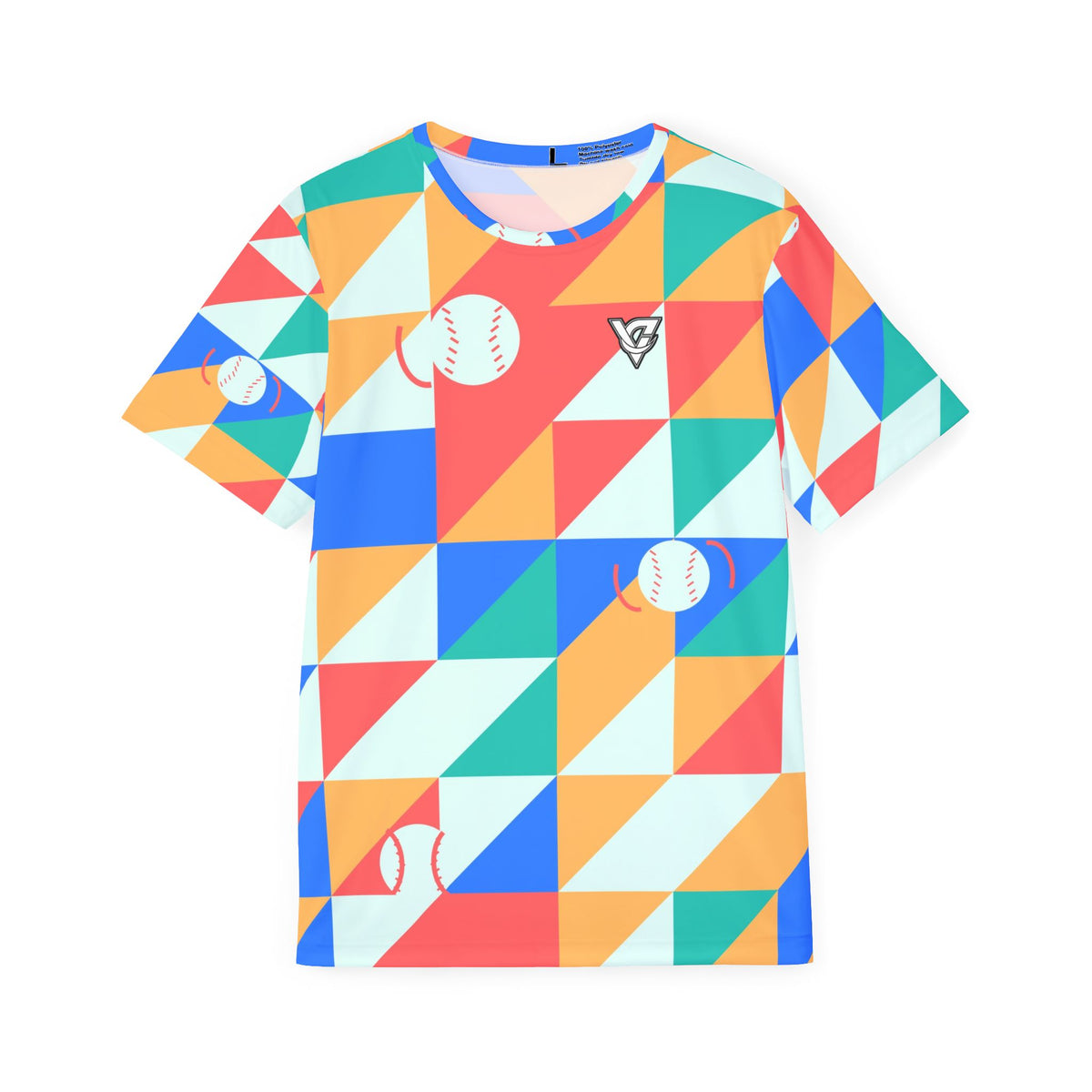 Baseball & Softball Sea Glass Prism Block Men's Sports Jersey