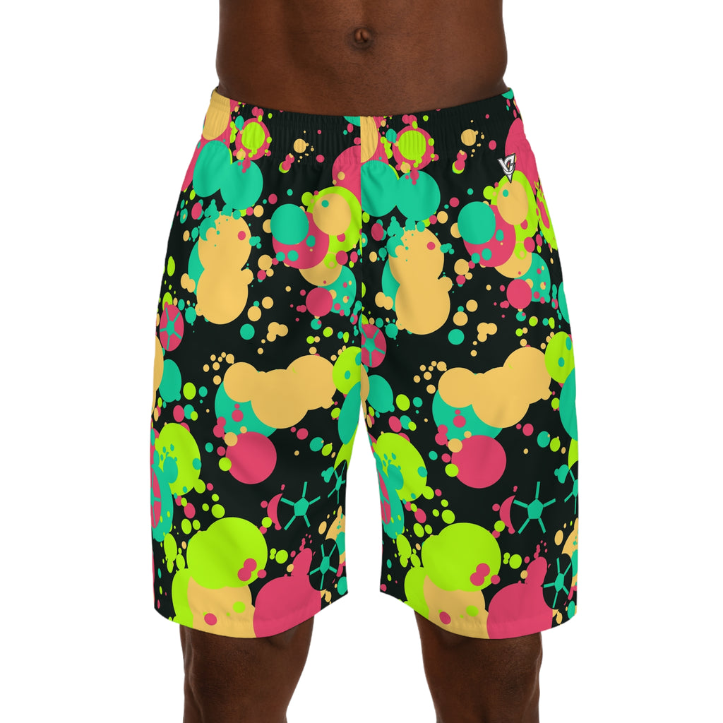 Soccer Emerald Zest Splash Zone Men's Athletic Shorts with Pockets