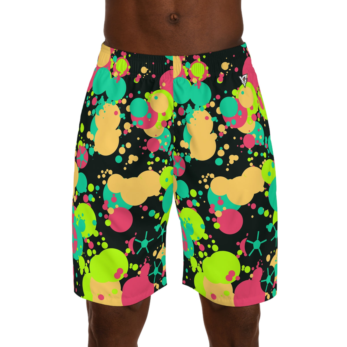 Soccer Emerald Zest Splash Zone Men's Athletic Shorts with Pockets